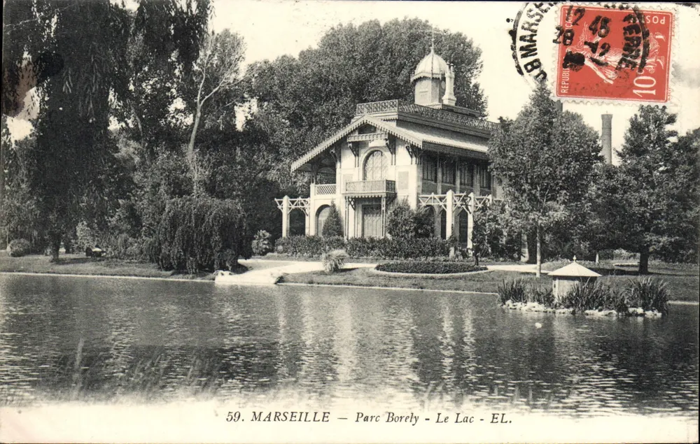 Marselha — Parc Borely — O Lago — EL. - Frente