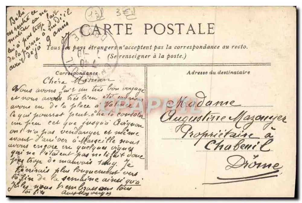 Marseille. Zamek w Parku Borely — wydawca nieczytelny, numer seryjny nieczytelny - Rewers