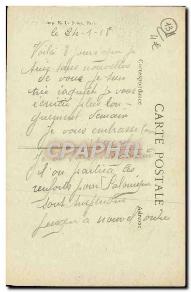 Marselha — Castelo Borelly — Editor BPD, n°8 - Verso