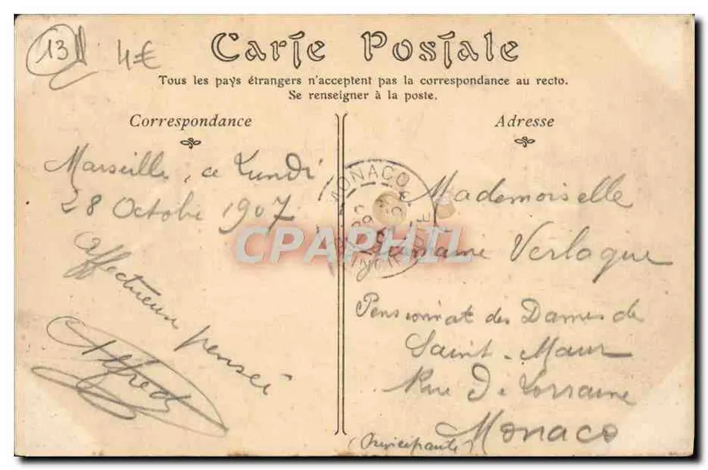 Marseille — A Catedral — Editor desconhecido, n° 14 - Verso