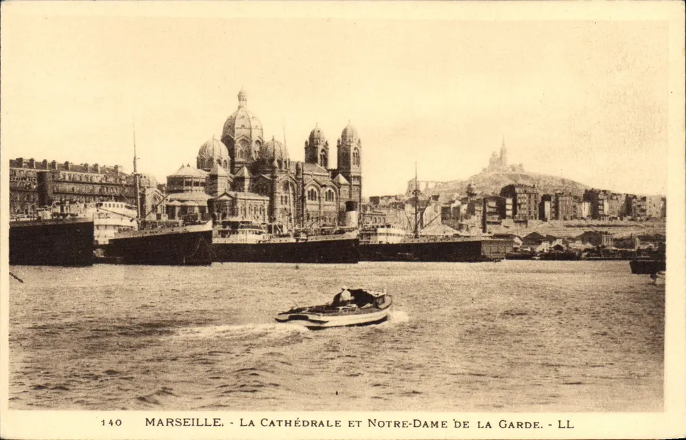 Marseille - Die Kathedrale und Notre-Dame de la Garde - LL - Vorderseite
