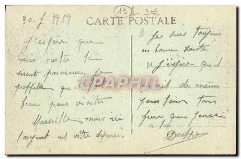 Marselha - Fontaine Cantini - A Fonte - L.R. - Verso