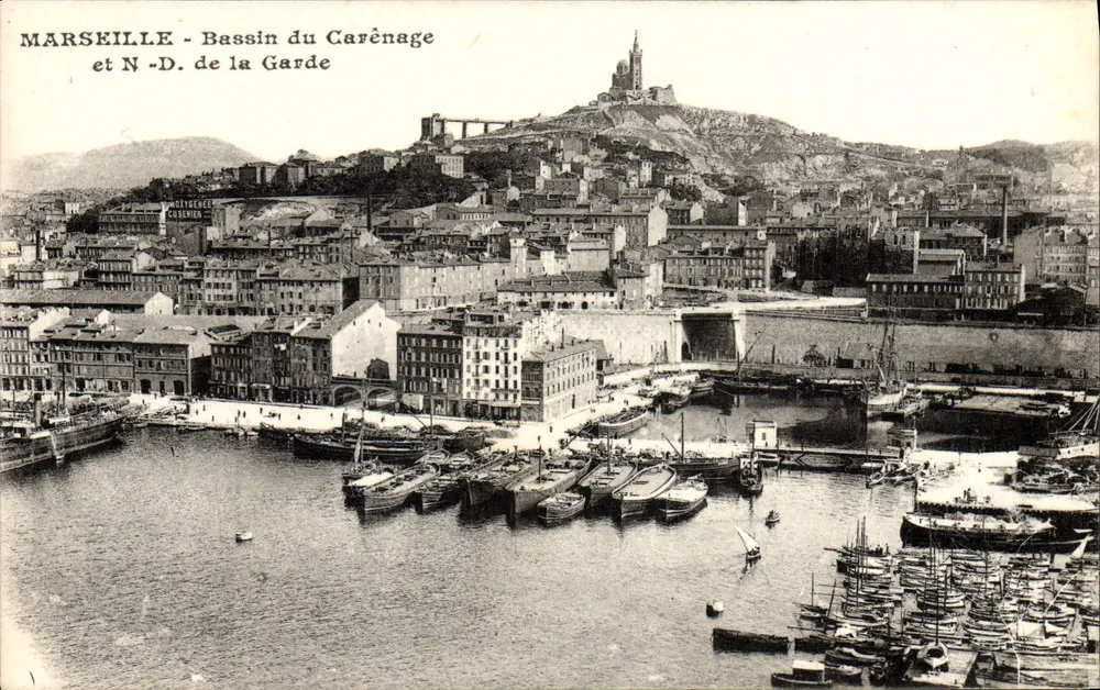 Marseille - Bassin des Carénage und N.-D. de la Garde — Verleger G. Cusenier - Vorderseite