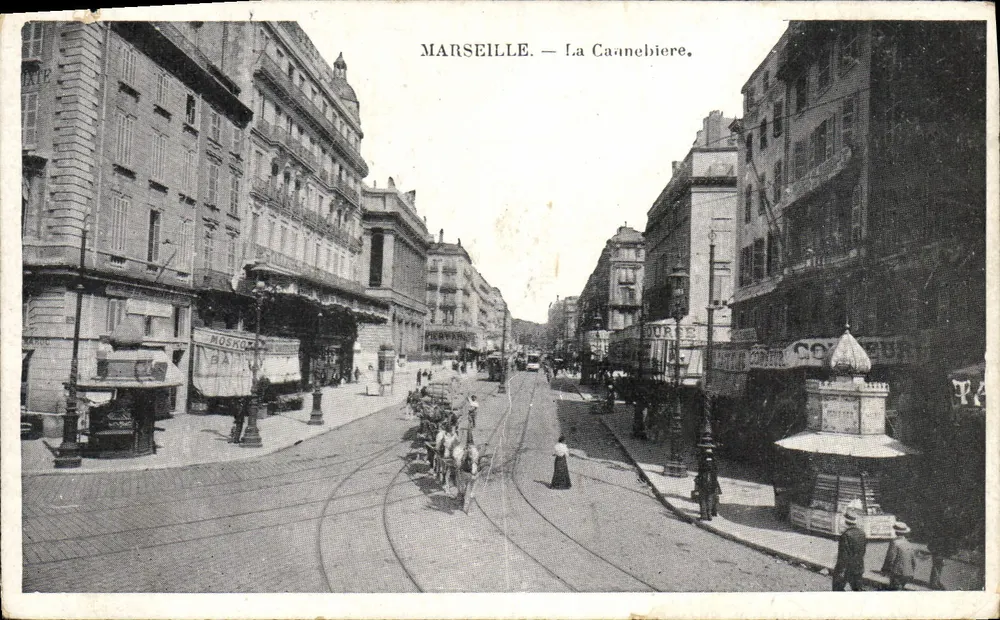 MARSEILLE — La Canebière. — Éditeur non identifié, n° de série non visible. - Frente