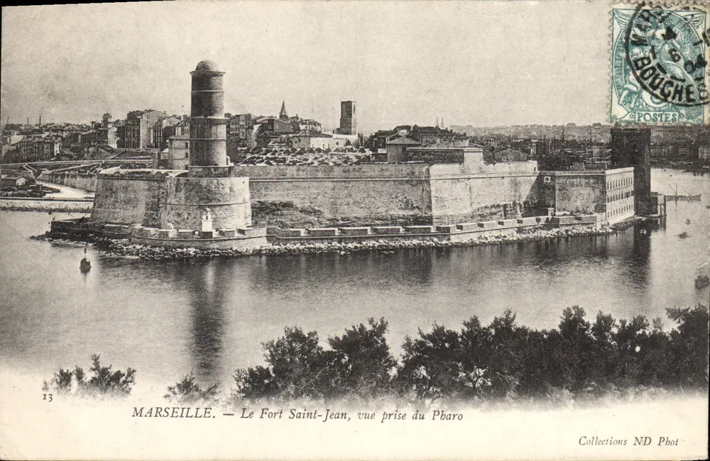 Marseille — Le Fort Saint-Jean, Ansicht vom Pharo — Sammlung ND Phot - Vorderseite