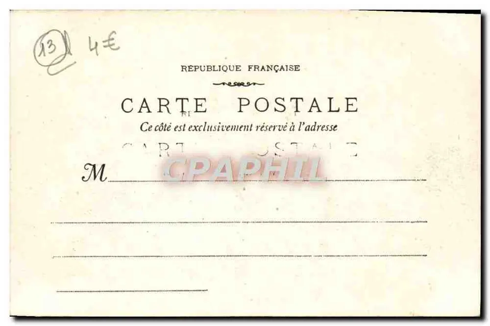 Marseille — O Palácio de Justiça — Fototipo E. Laco, 19, rue Thubaneau - Verso