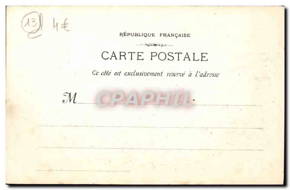 Marselha - A Porta de Aix — editor L. Bano, n°3 - Verso