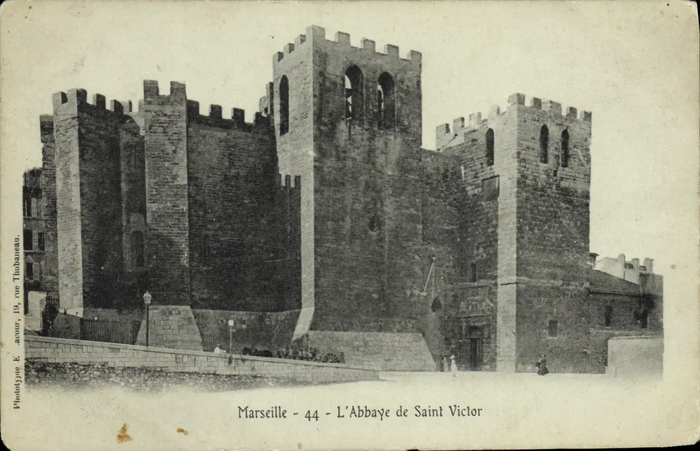 Marselha - A Abadia de São Victor — Fototipo E. Thubaneau, 19, rue Thubaneau - Frente