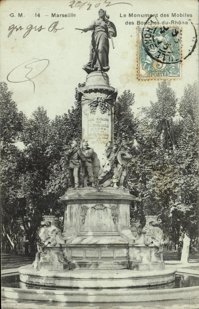 Monument der Mobiles der Bouches-du-Rhône — Marseille — G.M. 14 - Vorderseite