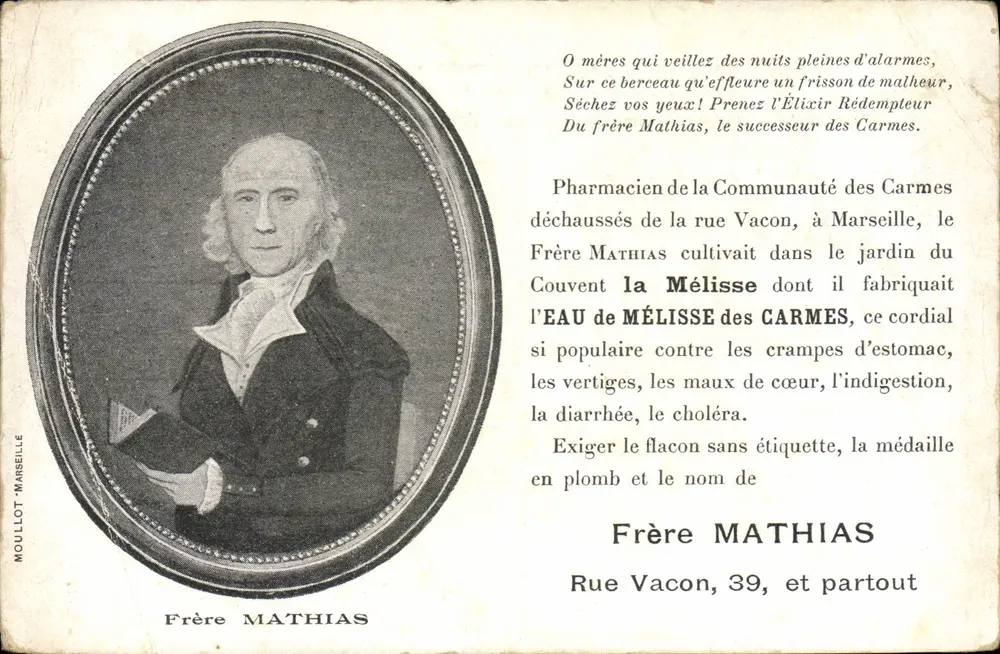 Bruder Mathias — Apotheker der Carmeliter in Marseille — Moullet, Marseille - Vorderseite