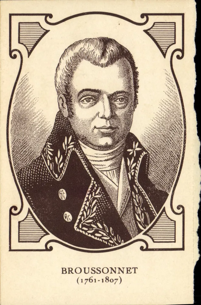 Broussonnet (1761-1807) — gravuriertes Portrait — unbekannter Verleger - Vorderseite