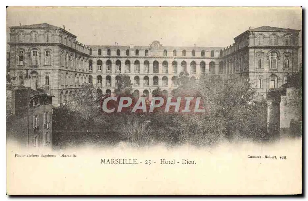 Marseille - Hôtel-Dieu — Photo-ateliers Baudoum, Camoun-Robert, edição - Frente