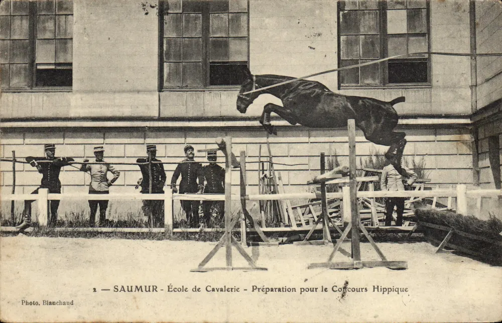 Saumur — Reitakademie — Vorbereitung für den Pferdesportwettbewerb — Photo Blanchaud - Vorderseite