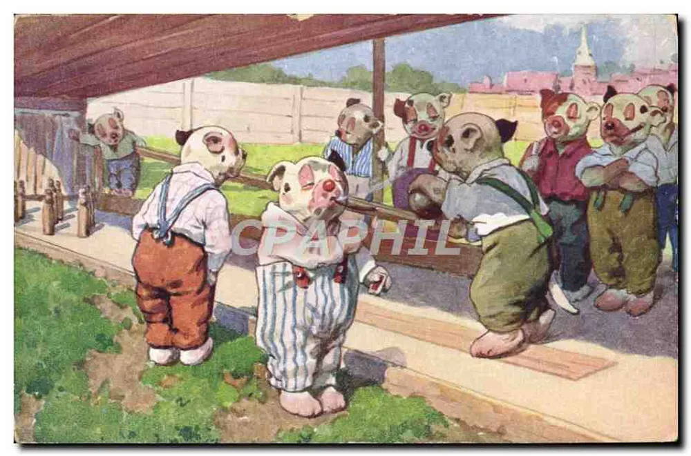 Pintos brincando de beisebol — editor B.K.W.I. n° 53-3 - Frente