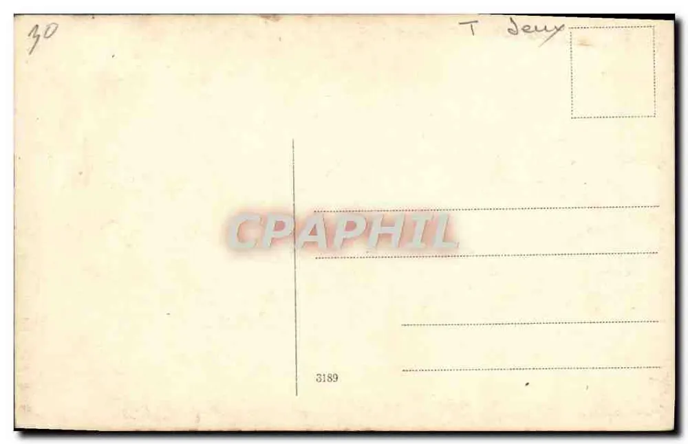 Gruppe Soldaten in Felduniform — Kegelspiel — Verlag T. Jéruy, Nr. 3189 - Rückseite