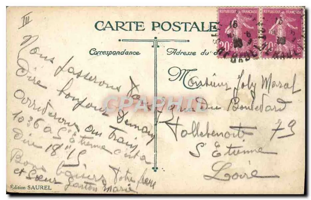 Die Loire-Region — Dampfschiff mit zwei Schornsteinen — L.V.&C. Nr. 3178 - Rückseite