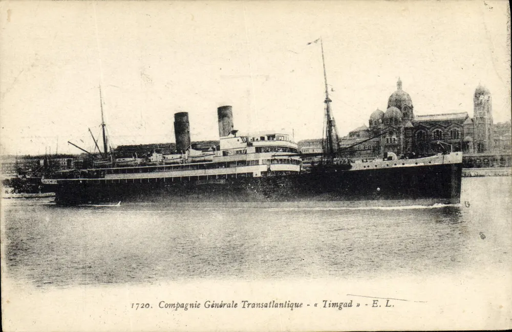 Timbad — Hafen — Compagnie Générale Transatlantique — E.L. n°1720 - Vorderseite