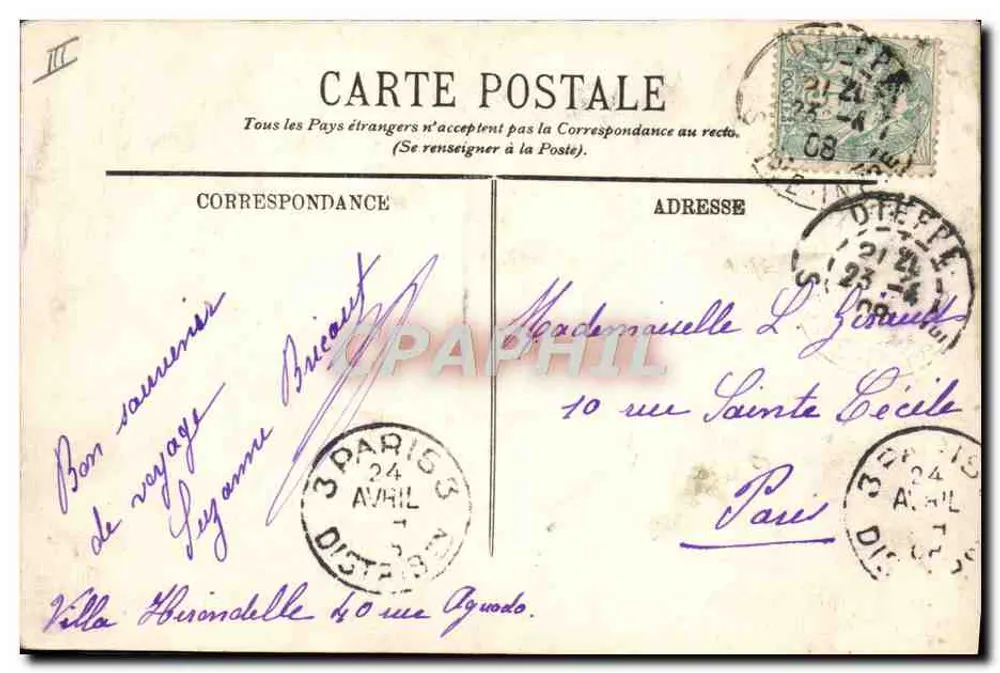 Dieppe — Die Thames, die in den Hafen einläuft — LL, n° 270 - Rückseite