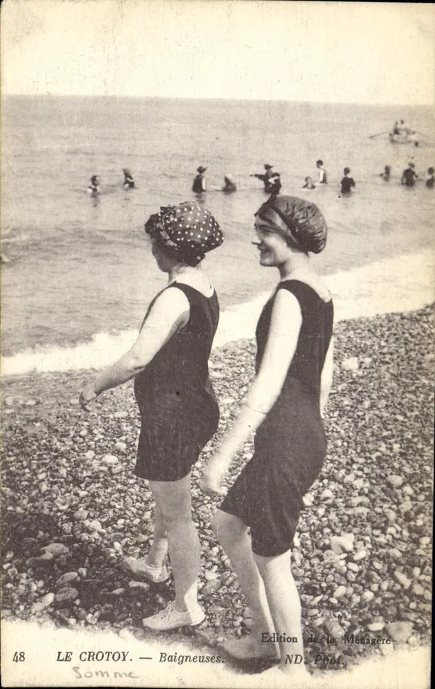Le Crotoy — Badende Frauen — Ausgabe der Ménagère - Vorderseite