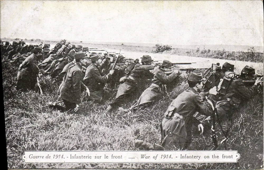 Infanterie am Front — Krieg 1914 — Unbekannte Ausgabe - Vorderseite