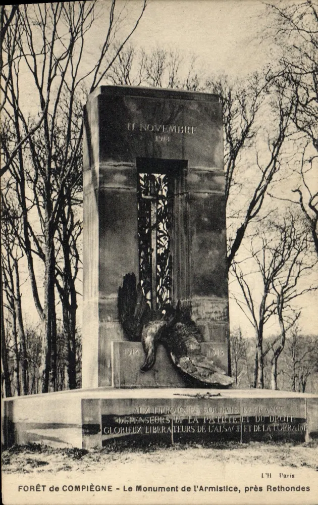 Wald von Compiègne — Denkmal des Waffenstillstands, nahe Rethondes — L'Hi Paris - Vorderseite