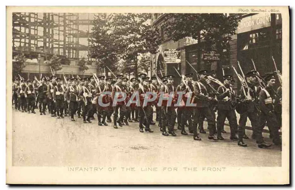 Infanterie der Linie für den Front — Photo Central News - Vorderseite