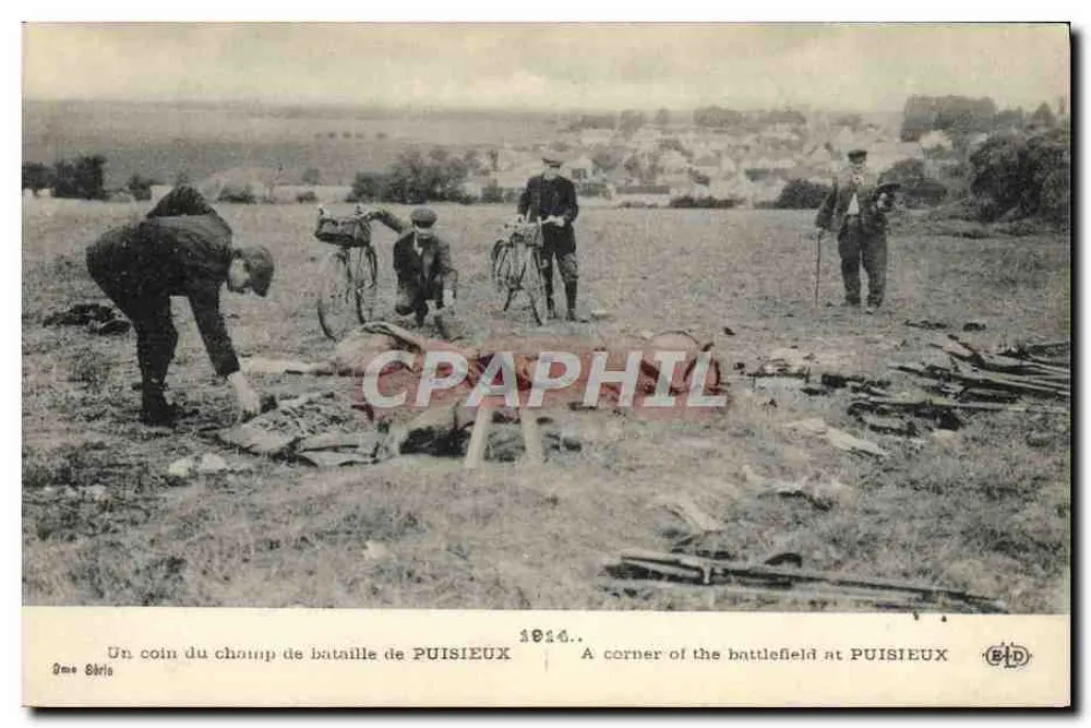 Ein Stück des Schlachtfeldes von PUISIEUX — 1914 — Dme Sèrie - Vorderseite