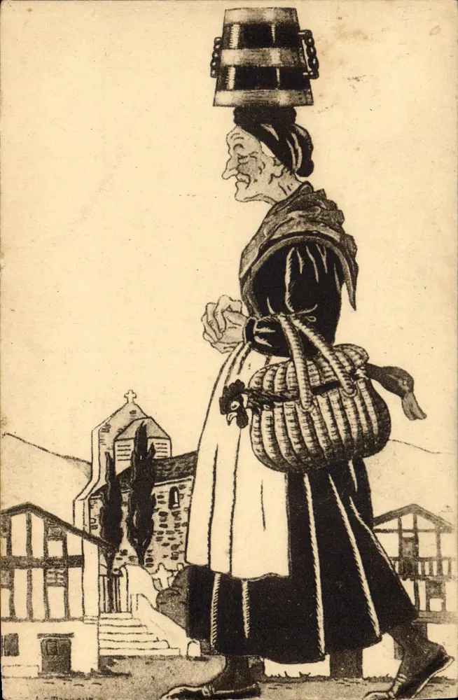 Día de Mercado — País Vasco — Féliégravure Marcel Doboy - Anverso