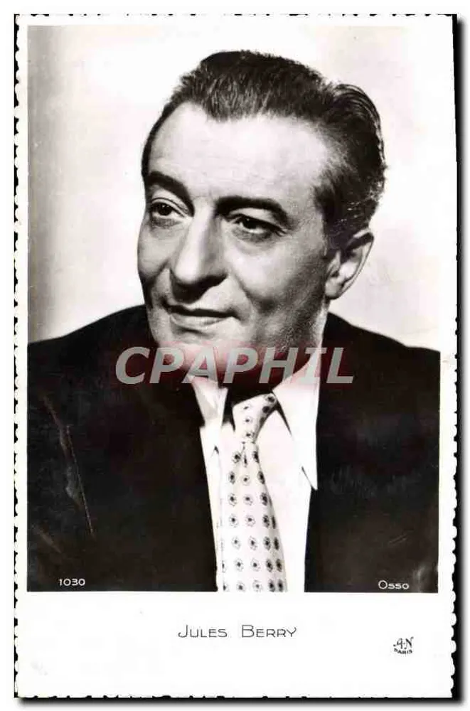 Jules Berry — portret — J.A.N. Paris, n° 1030 - Awers