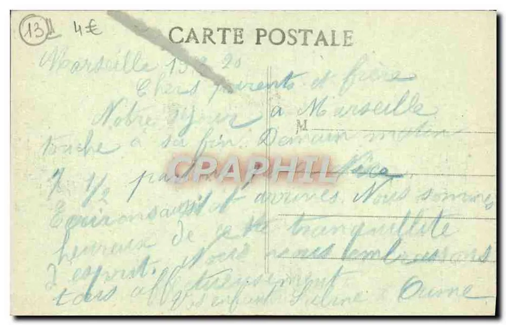 Marselha — A Catedral — P.B. n°6 - Verso