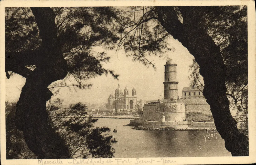 Marseille — Kathedrale und Festung Saint-Jean — Les Éditions d'Art YVON, Paris - Vorderseite