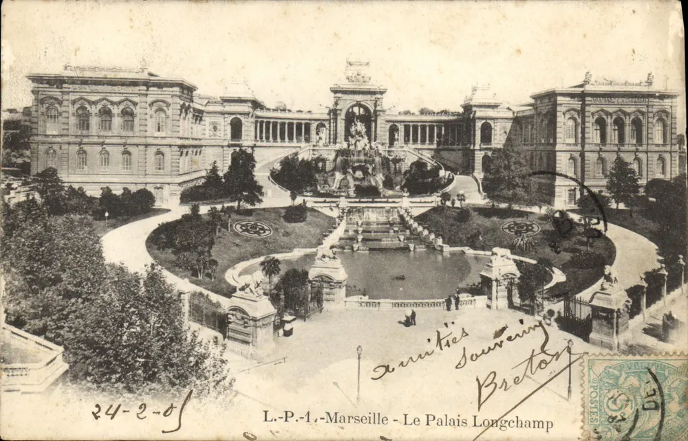 Marseille - O Palácio Longchamp — L.P.4 — editor anônimo - Frente