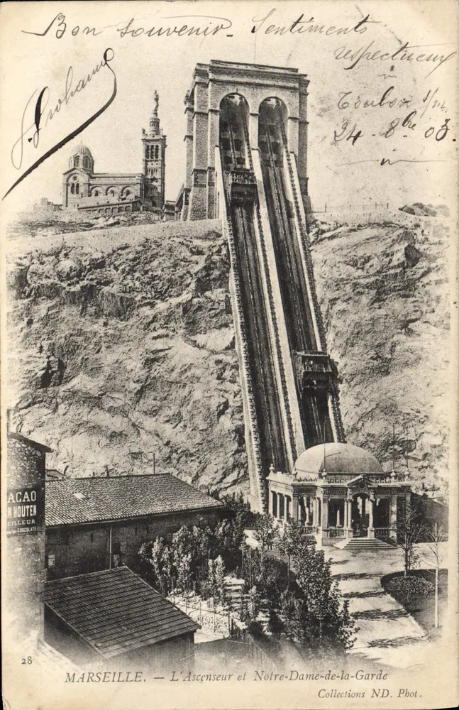 Marseille — Die Aufzug und Notre-Dame-de-la-Garde — ACACAO M. NOUTEN - Vorderseite
