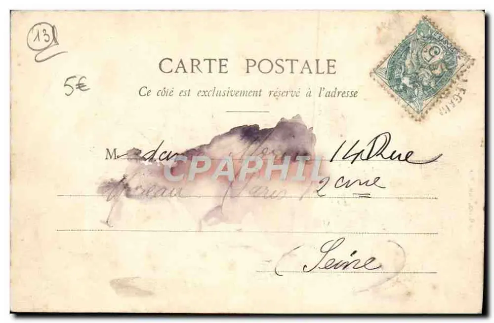 Marseille — Eingang zum Vieux Port und Kathedrale — Édition Giletin, Nice - Rückseite