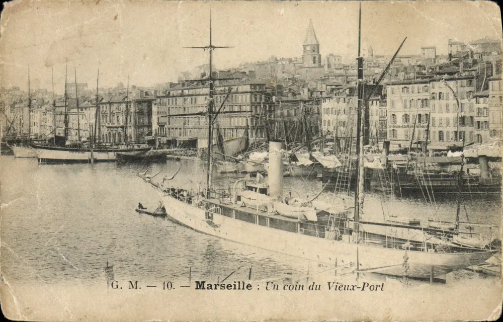 Marseille — Ein Stück des Vieux-Port — G. M. — 10. - Vorderseite