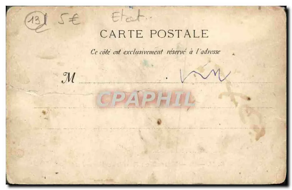 Marseille — Ein Stück des Vieux-Port — G. M. — 10. - Rückseite
