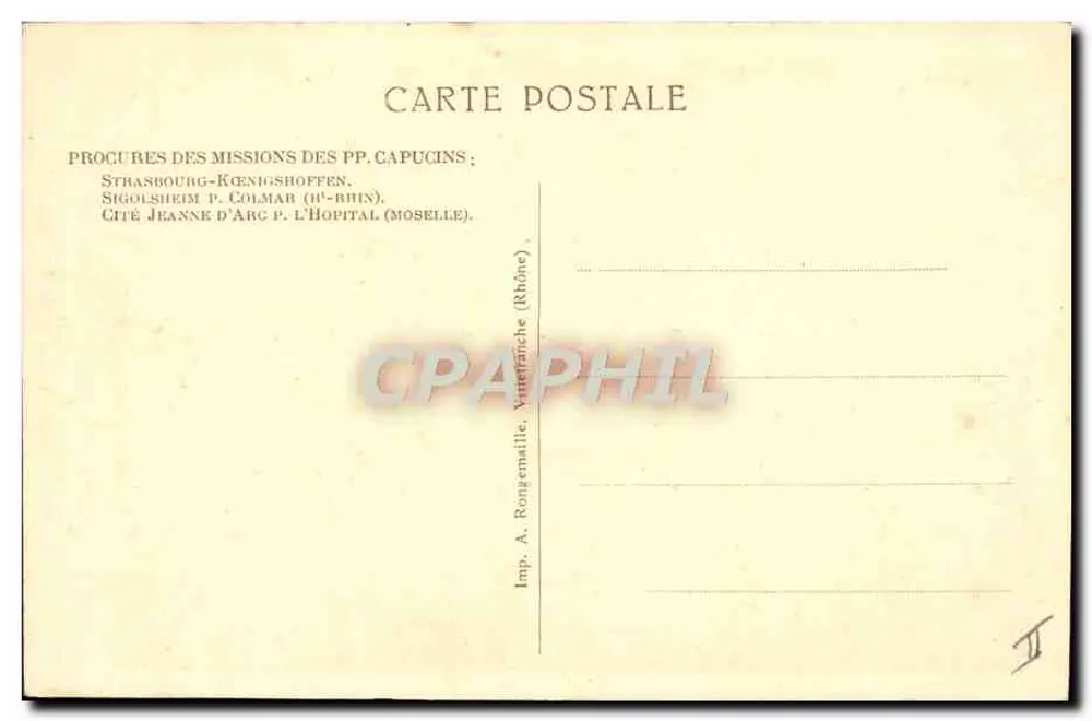 P. DANIEL, Missionário Capucino — Morto como leproso em 19 de maio de 1924 — Editor: Imp. A. Rongemalle - Verso