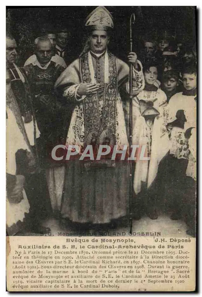 Herr Roland Cosselin — Bischof von Mosynople — J.H. Déposé - Vorderseite