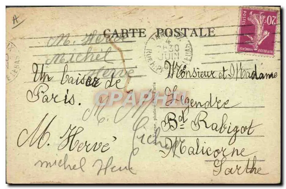 Herr Roland Cosselin — Bischof von Mosynople — J.H. Déposé - Rückseite