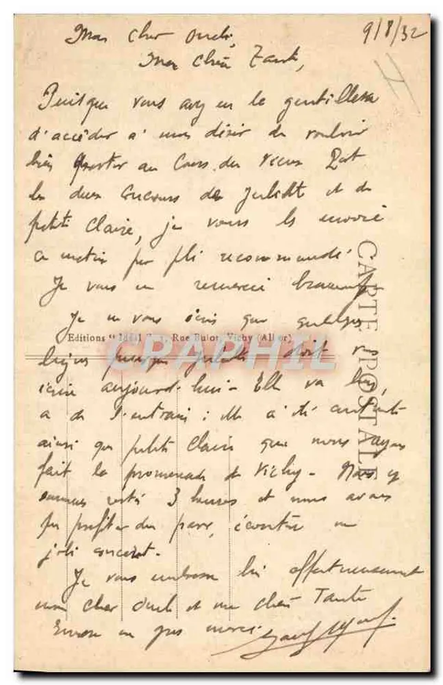 Vichy - Der Sporting-Club und Bellerive-sur-Allier — Ideal, n° 529 - Rückseite