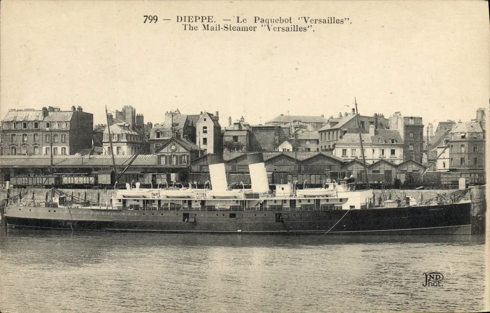 Dieppe — Der Dampfer "Versailles" — JND Phot. - Vorderseite