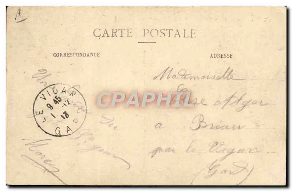 Ville-d'Alger — Schiff der Compagnie Transatlantique in Marseille — Verlag EL. - Rückseite