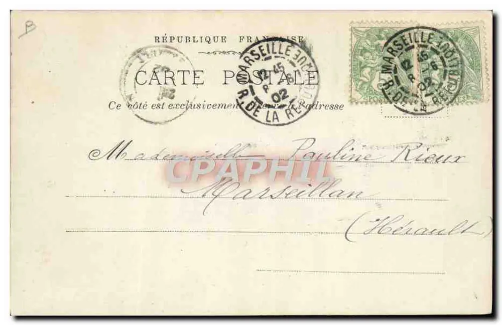 Dampfer YARRA — Messageries Maritimes — Marseille - Rückseite