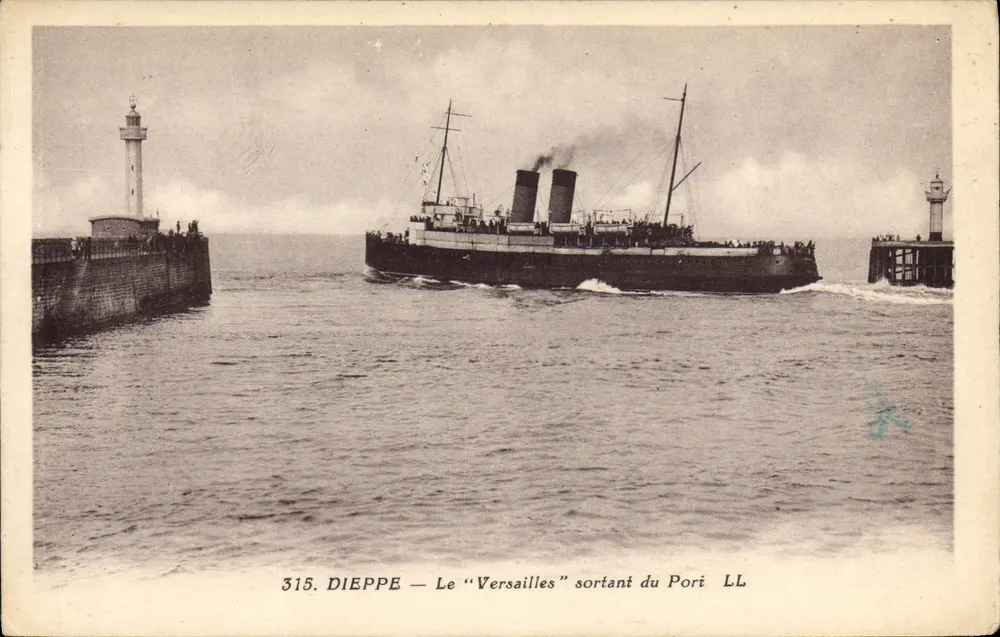 Dieppe — Der "Versailles" verlässt den Hafen — LL, Nr. 315 - Vorderseite