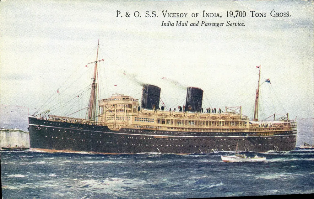 P.& O. S.S. Viceroy of India — 19.700 Bruttotonnage — Indien Post- und Passagiersdienst - Vorderseite