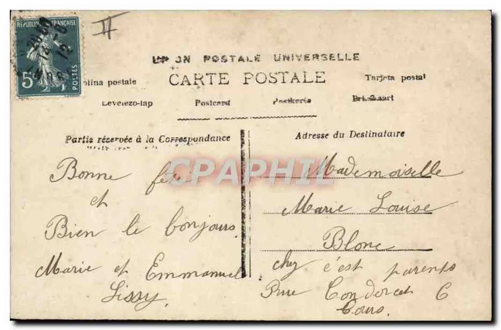 Marie — Baby 913 — Editor Desconhecido - Verso