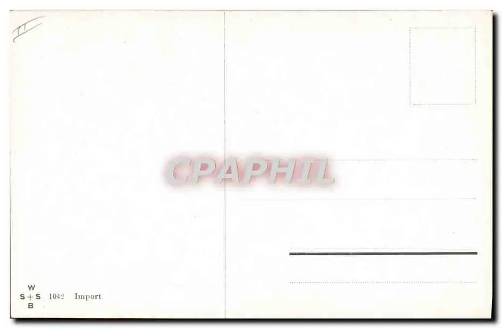 Kind vor einer Tür — mit Blumenkorb — Verlag W+S, Nr. 1042 - Rückseite