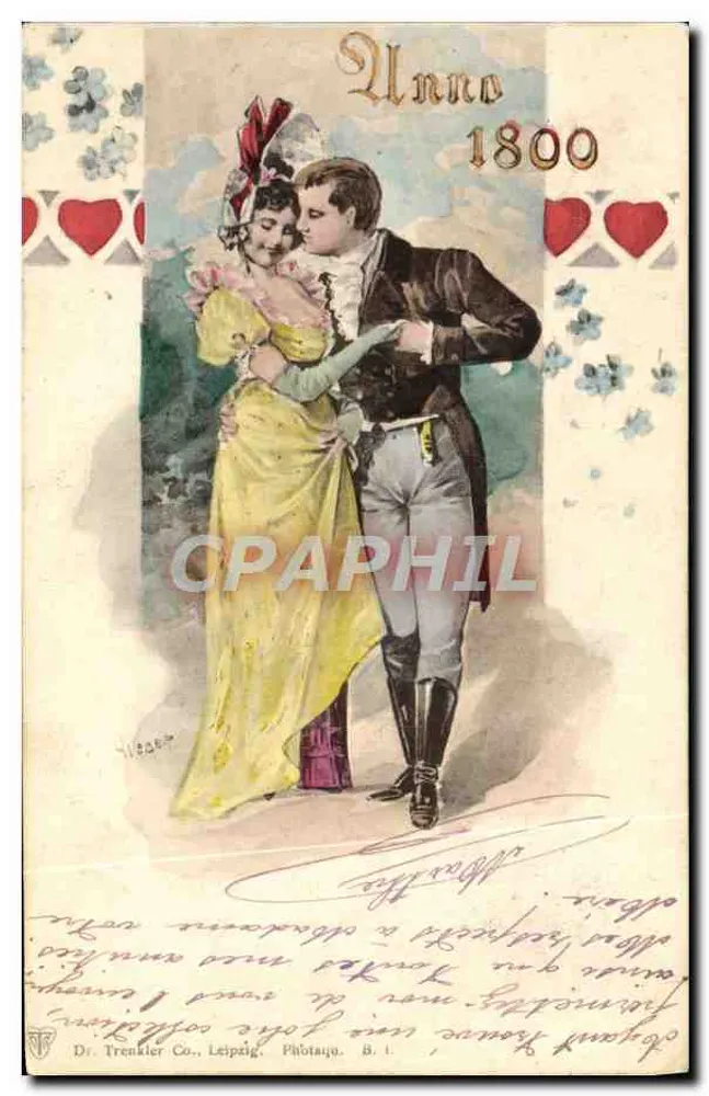 Liebende — Jahr 1800 — Dr. Trenkler Co., Leipzig, Phototypie B. I. - Vorderseite