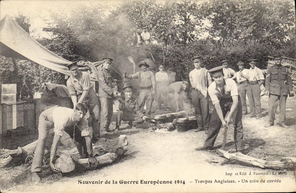 Englische Truppen - Ein Stück Dienst — Imp. und Edit. J. Pouveret - Le Ardis - Vorderseite
