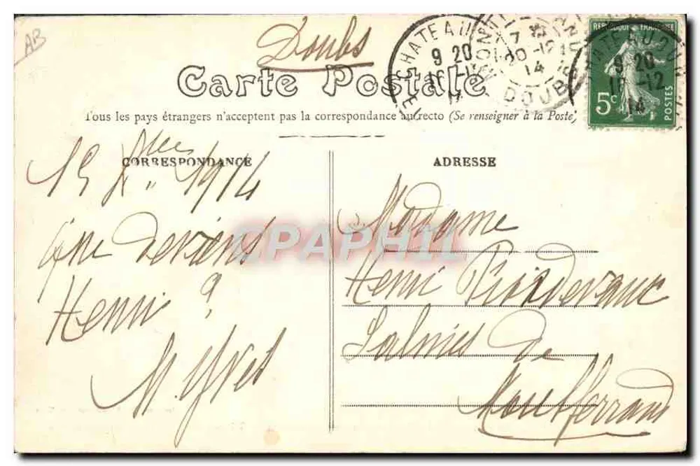 Englische Truppen - Ein Stück Dienst — Imp. und Edit. J. Pouveret - Le Ardis - Rückseite